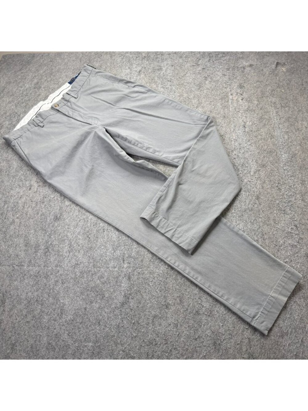 Polo Ralph Lauren Pants Men 36 x 32 Gray Stretch Straight Fit Chino b010